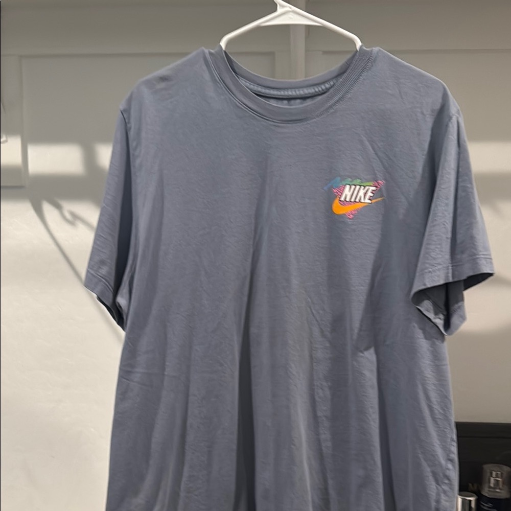Nike Blue Short Sleeve Tee Classic Crew Neck - Picture 2 of 3